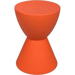 1970’S VINTAGE SPACE AGE RETRO ORANGE PLASTIC STOOL
